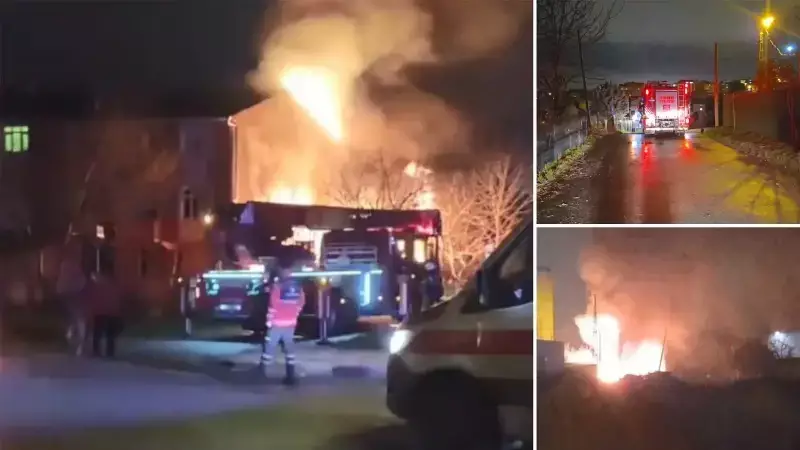 Arnavutköy'de Kömürlük Yangını 2 Katlı Binayı Kullanılamaz Hale Getirdi