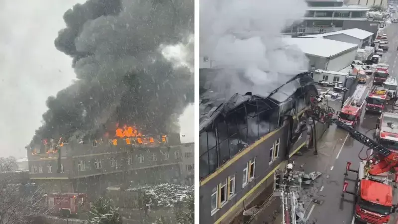 Aydınlı'da Çıkan Yangın 3 Katlı Bina Çökertti: Can Kaybı Yok