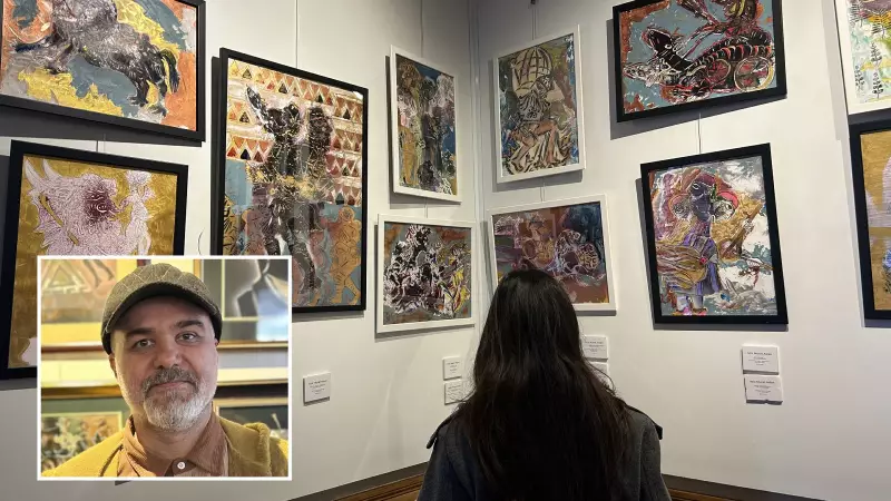 Aziz Murat Aslan'ın 'Karagöz'ün İlahi Komedyası' Sergisi Kadıköy'de Açıldı