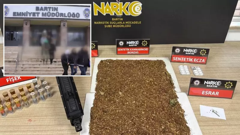 Bartın'da Narkotik Operasyonu: 6 Kişi Tutuklandı, Bonzai ve Silah Ele Geçirildi