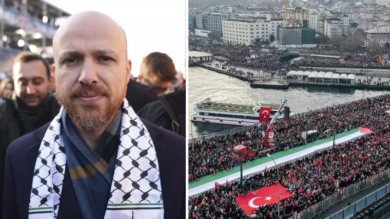 Binlerce Kişi Sabah Namazı Sonrası Galata Köprüsü'nde Gazze İçin Yürüdü