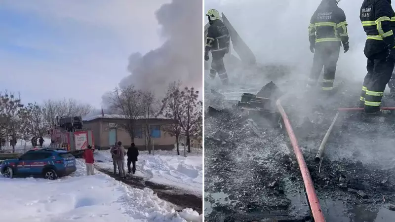 Bozçalı'da Okul Yangını: Sobadan Sıçrayan Kıvılcım Çatıyı Tutuşturdu