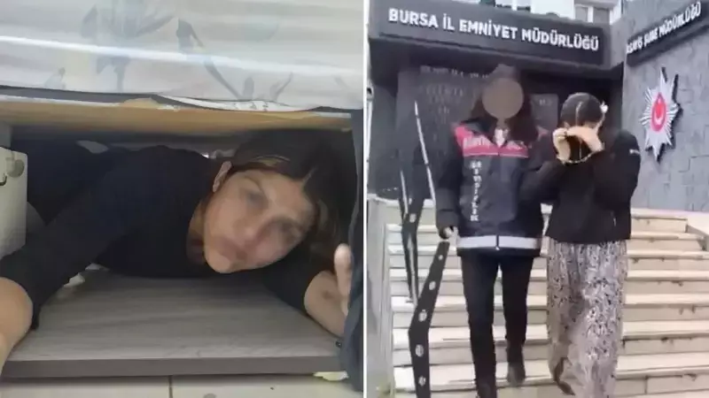 Bursa'da Hırsızlık Yapan Kadın Bazanın Altında Yakalandı, 107 Suç Kaydı Çıktı