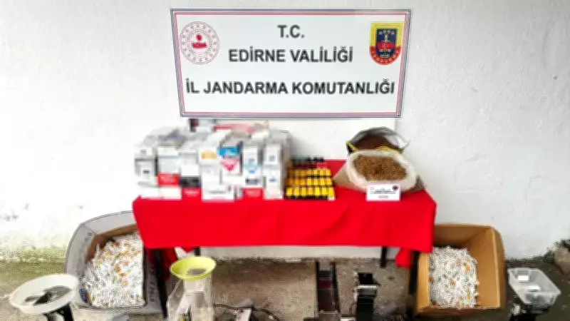 Edirne'de Kaçak Sigara İmalathanesine Operasyon: 26 Bin 600 Makaron Ele Geçirildi