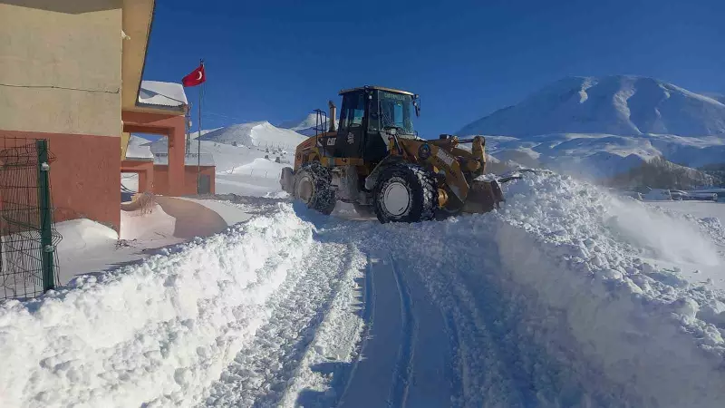 Eleşkirt'te Çığ Sonrası 55 Köy Yolu Açıldı, Ekipler Yaban Domuzuyla Karşılaştı