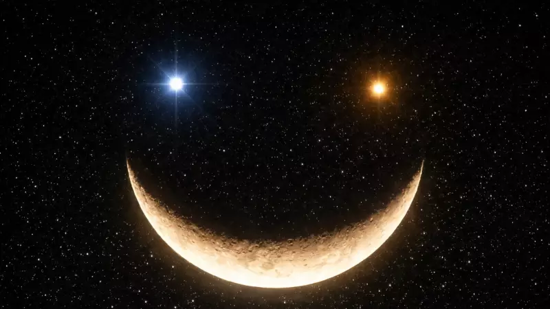 Gökyüzünde Gülen Yüz: 23 Ocak'ta Ay, Satürn ve Neptün Üçlü Kavuşumu