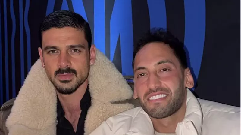 Hakan Çalhanoğlu, Ünlü İtalyan Oyuncu Michele Morrone ile Buluştu