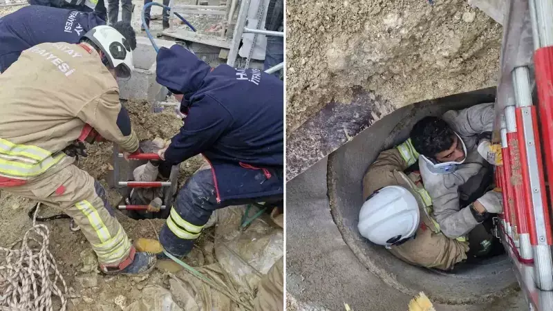 Hatay'da Kuyuya Düşen Vatandaş İtfaiye Ekipleri Tarafından Kurtarıldı