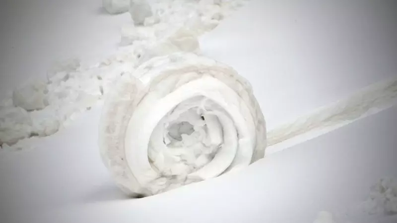 Ilgaz Dağı'nda Nadir Görülen Kar Ruloları Görüntülendi