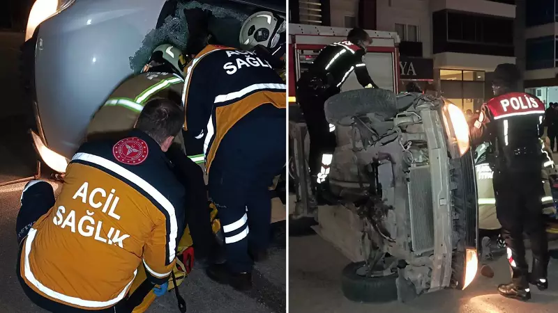 Karaman'da Trafik Kazası: Araç Takla Attı, Sürücü 20 Dakika Araçta Sıkıştı