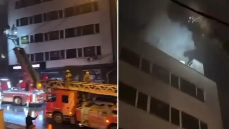 Kağıthane'de 4 Katlı Binanın Çatısında Çıkan Yangın İtfaiye Ekiplerince Kontrol Altına Alındı