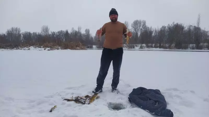 Kızılırmak Buz Tuttu: Sivas'ta Eskimo Usulü Balık Avı Yapıldı