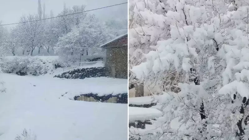Malatya'da Kar Kalınlığı 1 Metreyi Buldu, Pütürge'de Yollar Kapandı