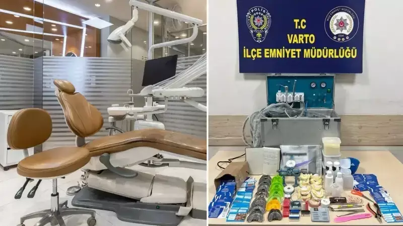 Muş'ta Ruhsatsız Diş Tedavisi Yapan Şahıs Gözaltına Alındı