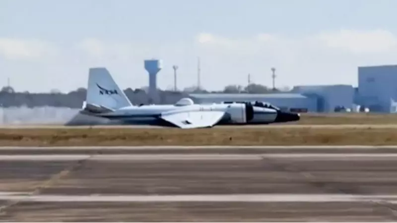 NASA Araştırma Uçağı Mekanik Arıza Nedeniyle Gövde Üzerine Acil İniş Yaptı