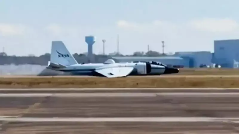 NASA Araştırma Uçağı Mekanik Arıza Nedeniyle Gövde Üzerine İniş Yaptı