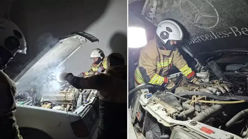 Samandağ'da Otomobil Yangını: Alevler Kontrolden Çıktı, İtfaiye Müdahale Etti