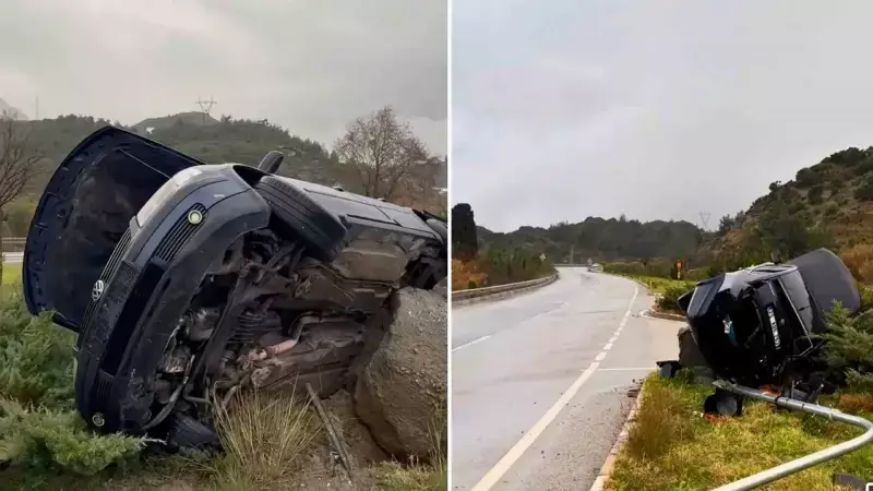 Söke'de Refüje Devrilen Otomobilde 2 Yaralı: Trafik Kısa Süreli Aksadı