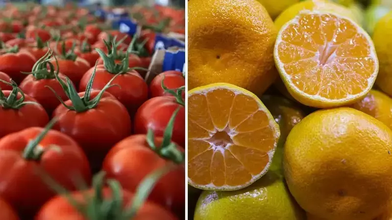 İstanbul'da 2025 Yılında En Çok Tüketilen Meyve Mandalina, Sebze Domates Oldu