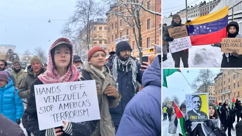 İsveç'te İsrail ve ABD Protestosu: Gazze ve Venezuela İçin Meydanda Yüzler