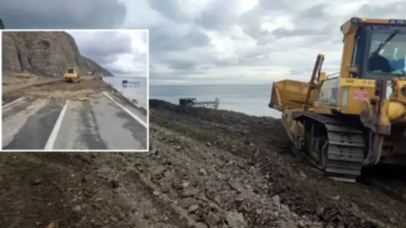Tekirdağ'da Heyelan Nedeniyle Gaziköy-Uçmakdere Yolu Trafiğe Kapatıldı