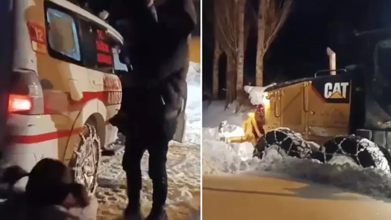 Van'da Çığ Tehlikesi Altında 3 Kardeş Sırtta Taşınarak Kurtarıldı