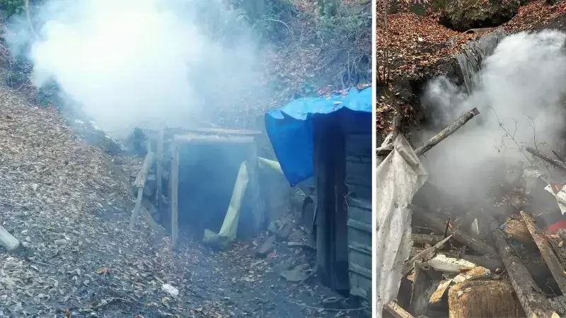 Zonguldak'ta 4 Kaçak Kömür Ocağı İmha Edildi