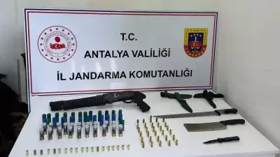 Antalya Kepez'de Operasyon: 1 Av Tüfeği, 50 Tabanca Fişeği Ele Geçirildi