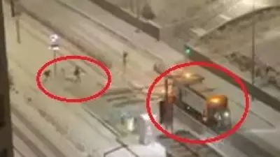 Kayseri'de Kartopu Oyunu Kazaya Dönüştü: Kar Küreme Aracı Refüje Çarptı