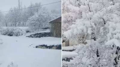 Malatya'da Kar Kalınlığı 1 Metreyi Buldu, Pütürge'de Yollar Kapandı