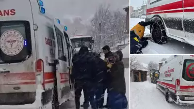 Sivas'ta Kar Engeli: 5 Saatlik Mücadele ile Köye Ulaşılan Hasta Kurtarıldı