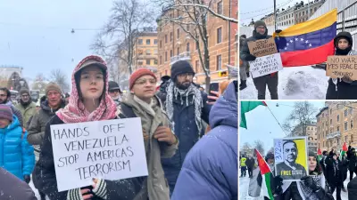 İsveç'te İsrail ve ABD Protestosu: Gazze ve Venezuela İçin Meydanda Yüzler