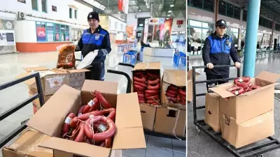 Tarsus'ta Otobüsle Taşınan 300 Kilo Sucuk ve Çiğköfteye El Konuldu