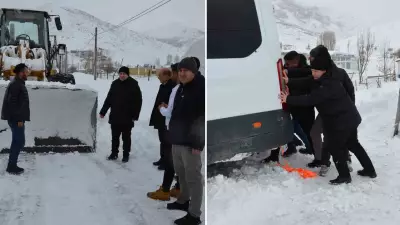 Tatvan Kaymakamı Karla Mücadelede Sahada: Mahsur Kalanları Kurtardı