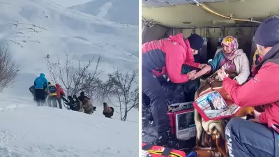 Van'da Tipi Altında Doğum Öncesi Acil Helikopter Kurtarma