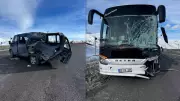 Erzincan-Sivas Yolunda Buzlanma: Minibüs ve Otobüs Çarpıştı, 3 Yaralı