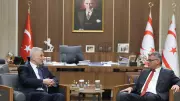 Ticaret Bakanı Bolat, KKTC Cumhurbaşkanı Erhürman ile Lefkoşa'da Görüştü