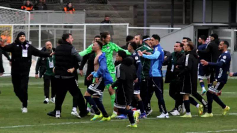 1. Lig'de Skandal: Ankara Keçiörengücü - Erzurumspor Maçı Sonrası Kavga Çıktı