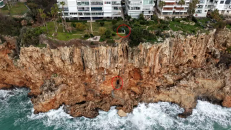 Antalya Falezlerinde 40 Yıllık Kaçak Yapılar Mühürlendi: Baraka ve Özel Asansör Tespit Edildi