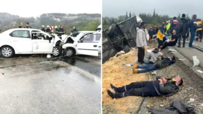 Antalya ve Burdur'da Peş Peşe Yaşanan Trafik Kazalarında 17 Can Kaybı, 25 Yaralı