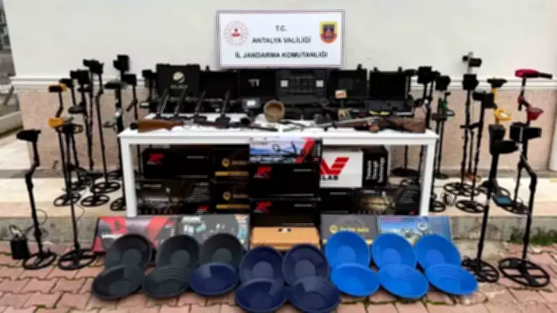 Antalya'da Jandarma Operasyonu: 4.8 Milyon TL Değerinde Tarihi Eser ve Dedektör Ele Geçirildi