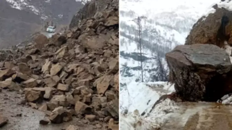 Bitlis'te Şiddetli Yağışlar 6 Noktada Heyelana Yol Açtı