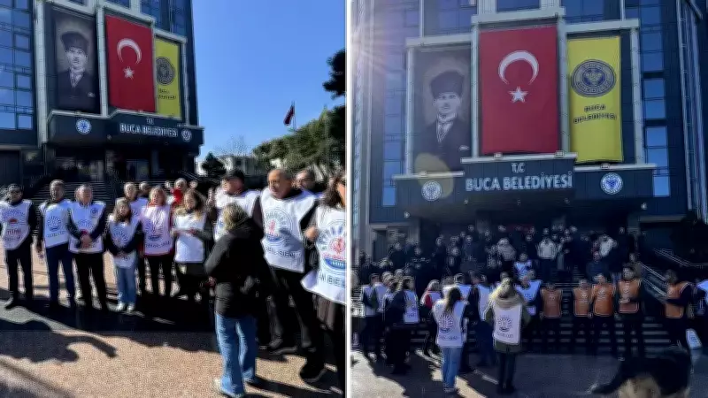Buca Belediyesi'nde Memurlar Haklarını Alamayınca İş Bırakma Eylemi Sürüyor