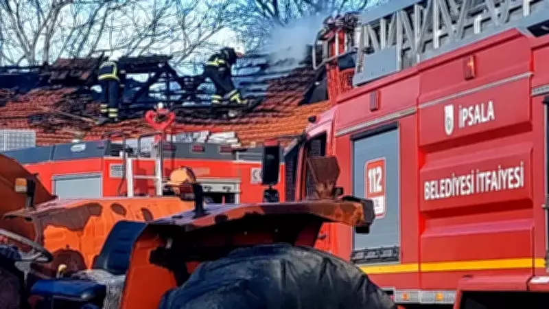 Edirne İpsala'da Müstakil Evde Çıkan Yangın Kontrol Altına Alındı