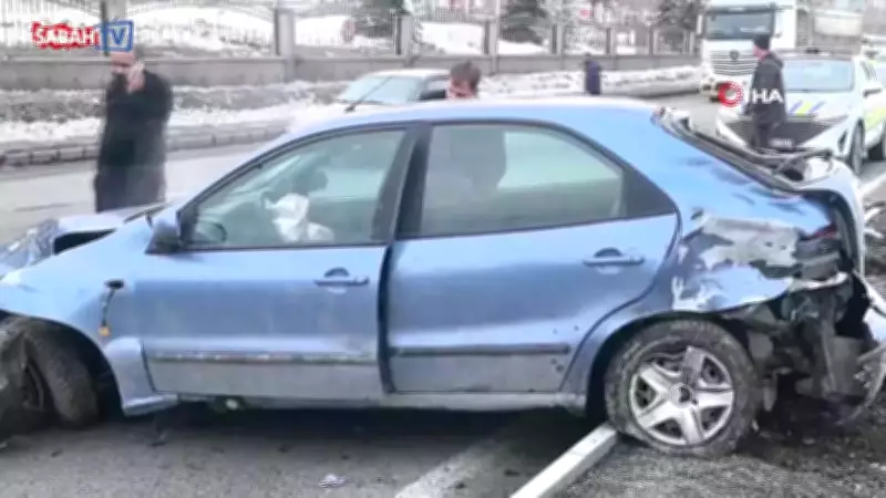 Erzurum'da Trafik Kazası: Kopan LPG Tankı Büyük Panik Yarattı