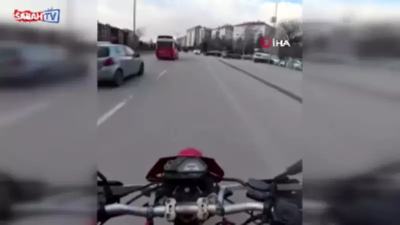 Eskişehir'de Ters Yöne Giren Otomobil Trafiği Tehlikeye Attı | Kask Kamerasına Yansıdı