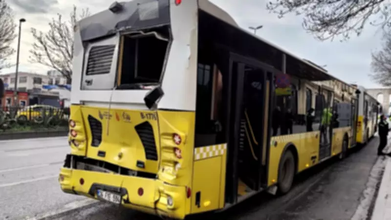 İETT Otobüsleri Unkapanı'nda Zincirleme Kazaya Karıştı: Yaralanma Yok