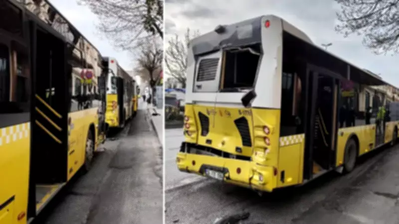 Fatih'te İETT Otobüsleri Birbirine Girdi: 3 Araçlık Zincirleme Kaza