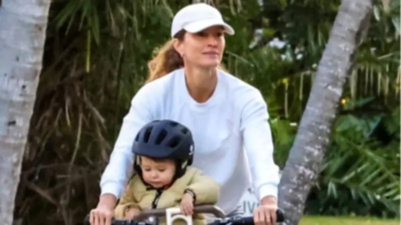 Gisele Bündchen, Bebeğiyle Miami'de Bisiklet Keyfi Yaptı