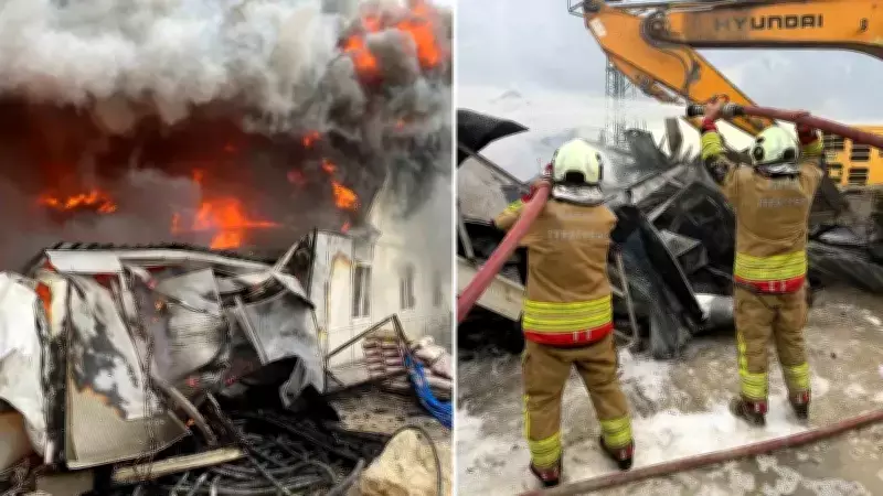 Hatay'da İşçi Yatakhanesinde Çıkan Yangın Söndürüldü, İtfaiyecinin Kur'an'a Saygısı Gözden Kaçmadı